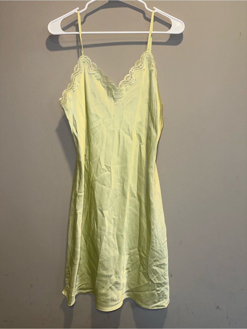 august silk Lace-Trim Slip